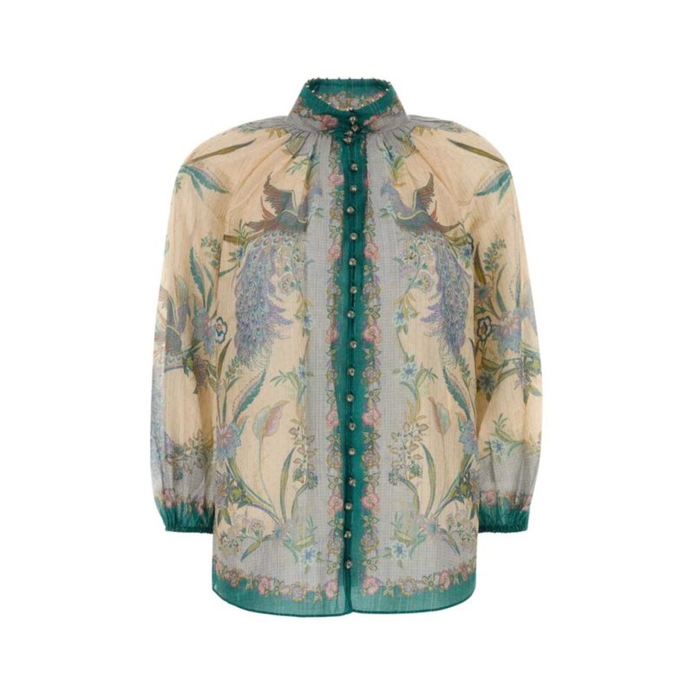 Zimmermann Women Printed Cotton Blend Indra Blouse